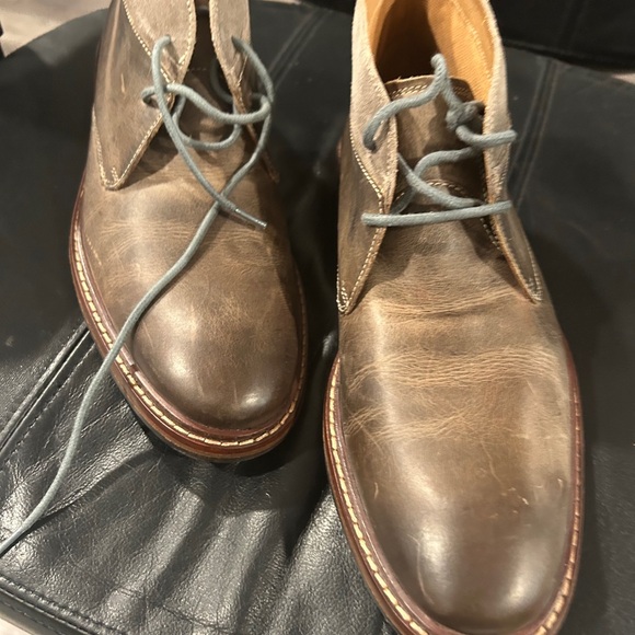 Cole Haan Men's Brown Leather Chukka Boots with Tan Collar - Picture 13 of 15